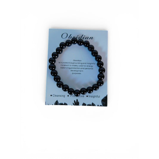 Obsidian Protection & Grounding Intention Bracelet