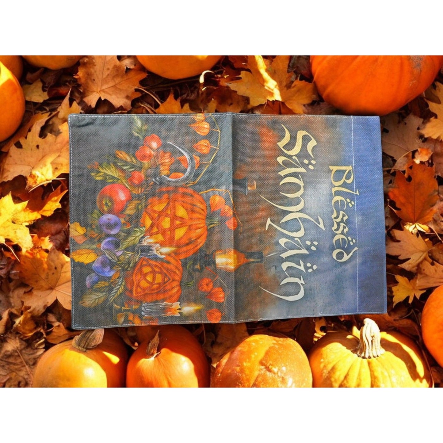 Drapeau de jardin béni de Samhain Halloween Automne Décoration d'intérieur