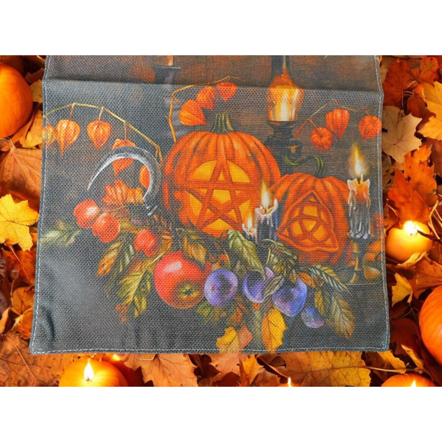 Drapeau de jardin béni de Samhain Halloween Automne Décoration d'intérieur