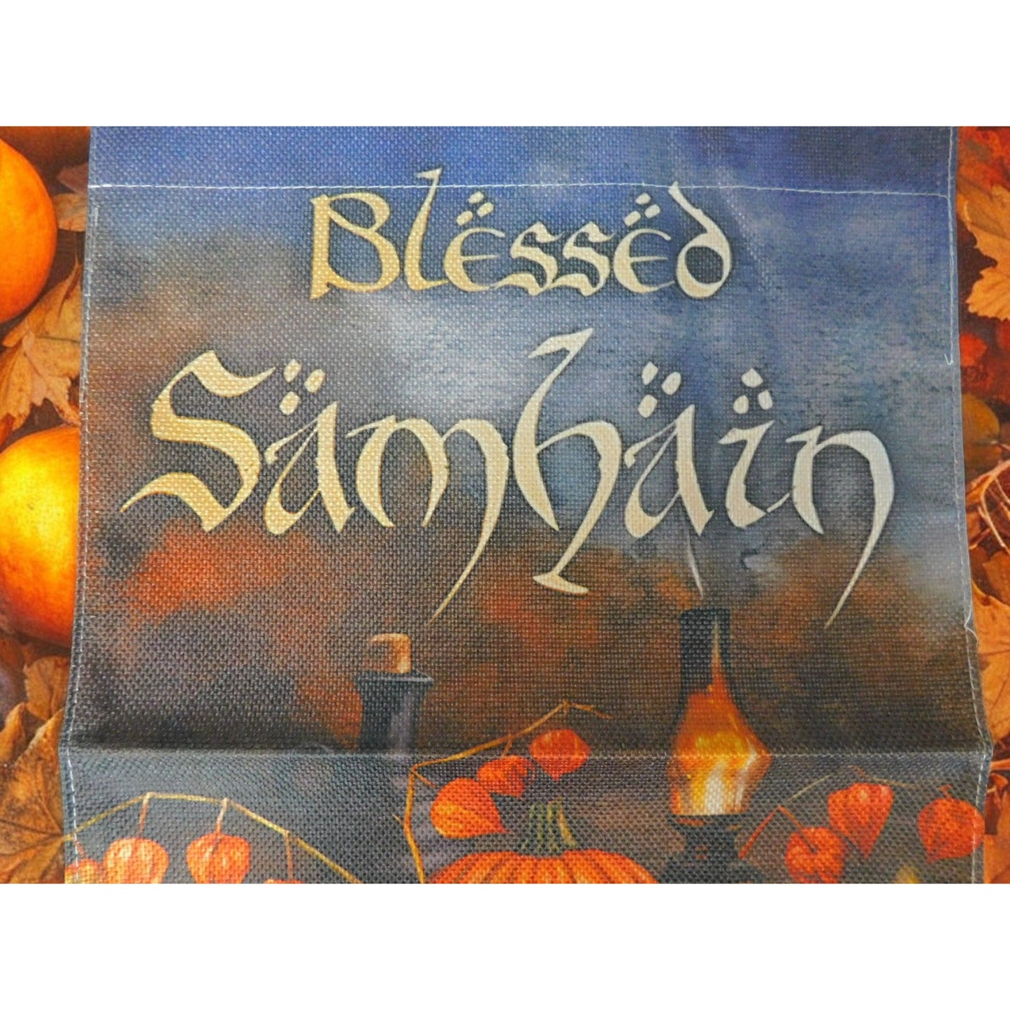 Drapeau de jardin béni de Samhain Halloween Automne Décoration d'intérieur