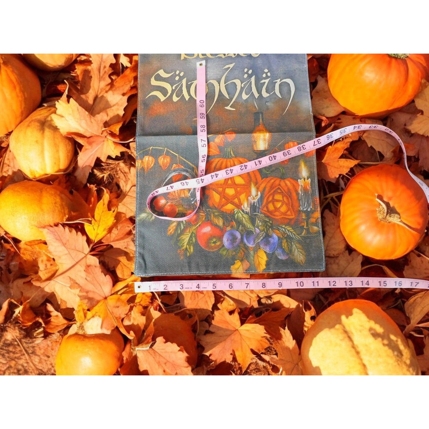 Drapeau de jardin béni de Samhain Halloween Automne Décoration d'intérieur