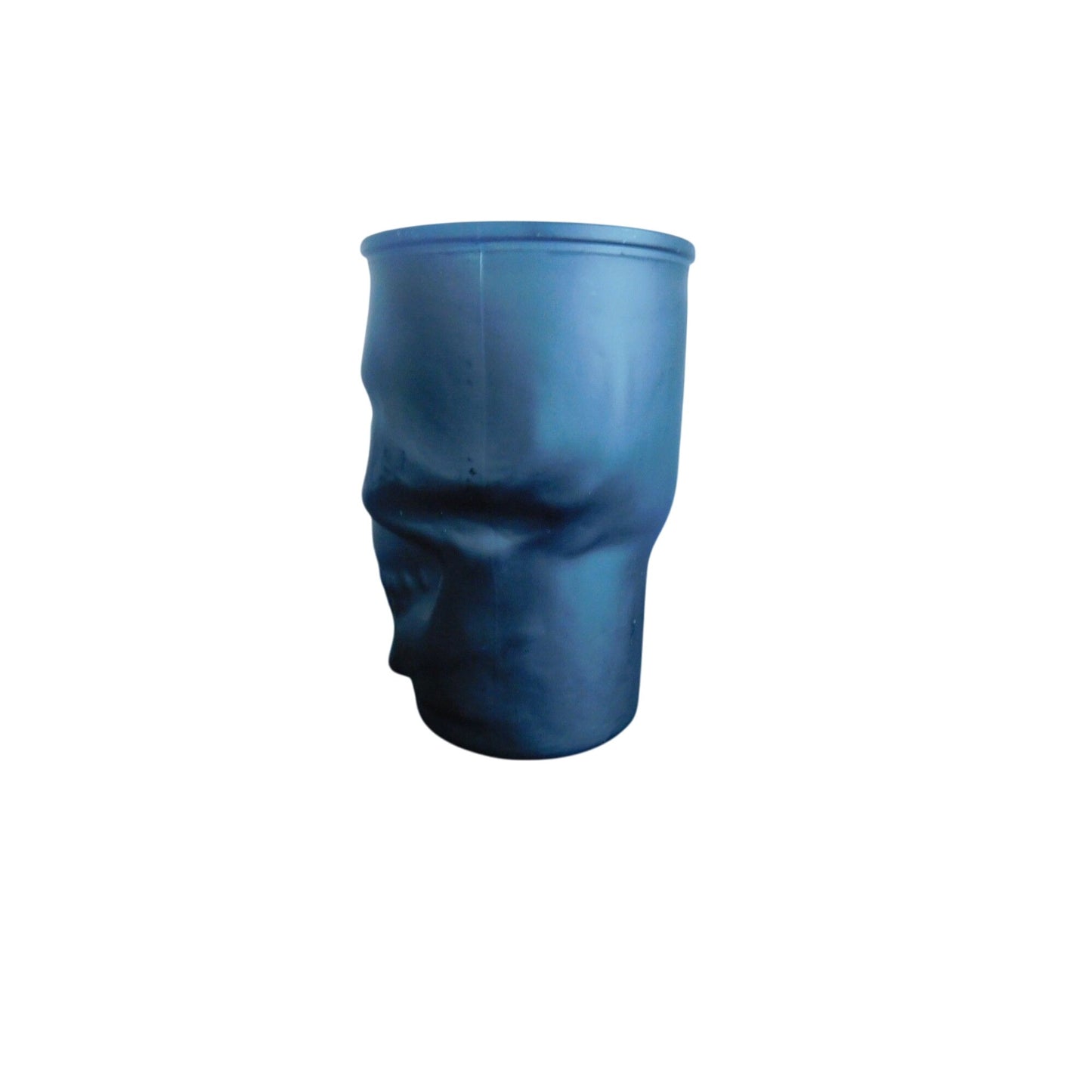 Skull-Shaped Black Glass Mug 20oz For Coffee Tea Halloween Decor Unique Gift Durable Design