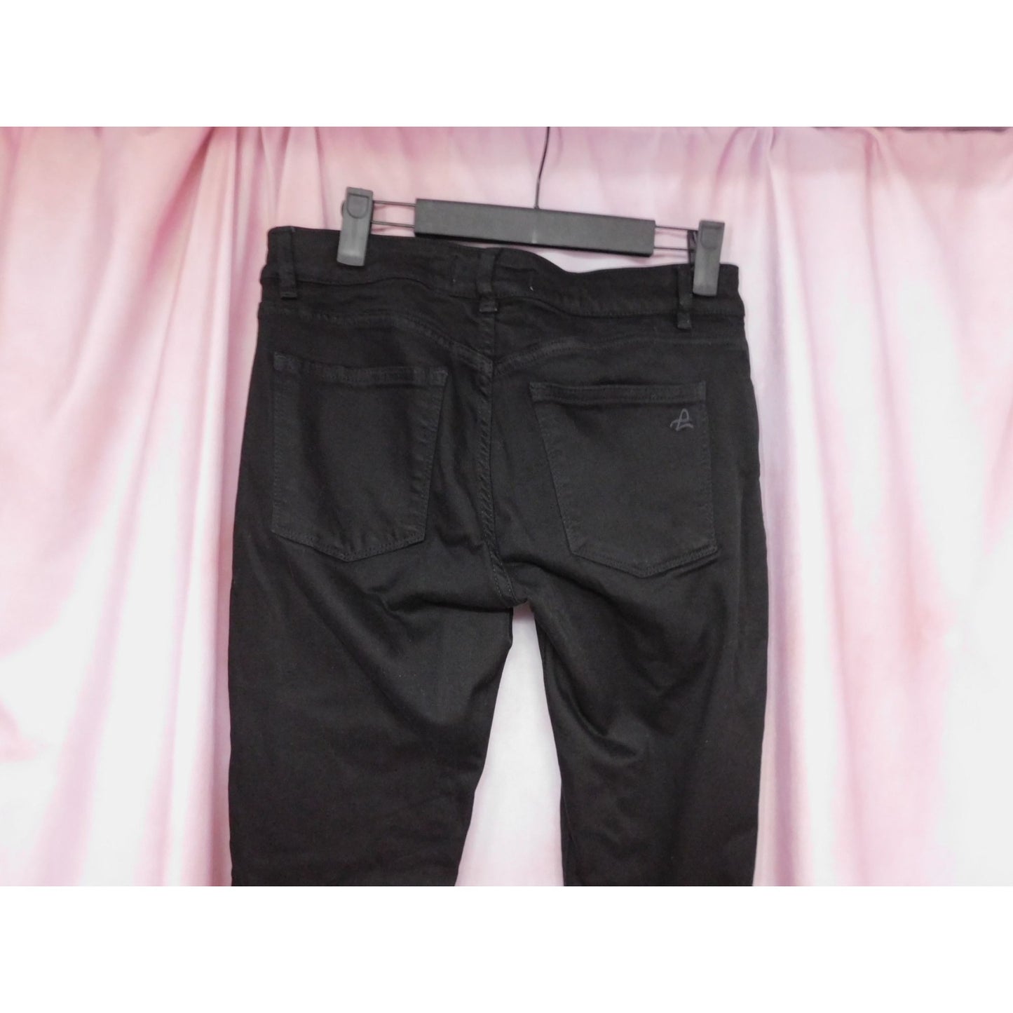 Jean skinny en denim à ourlet brut DL1961 pour femme, taille 27, noir