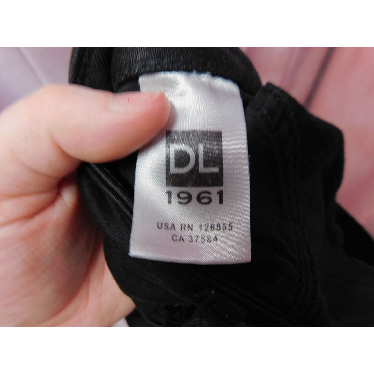 Jean skinny en denim à ourlet brut DL1961 pour femme, taille 27, noir