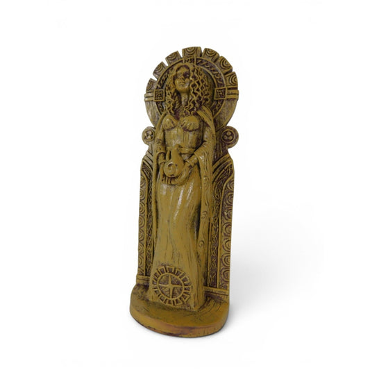 Brigid Goddess Statue Celtic Pagan Resin Figurine Altar Decor 7” Tall