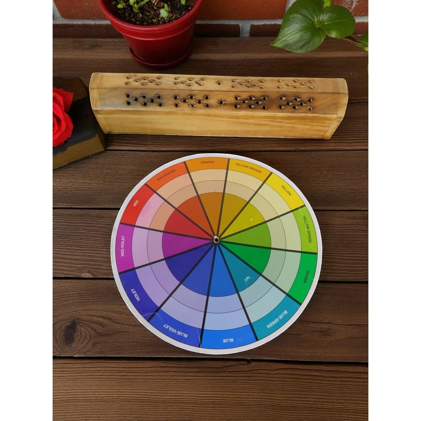 Wooden Incense Burner Box Holder Aromatherapy Cone Stick Storage Rustic Decor