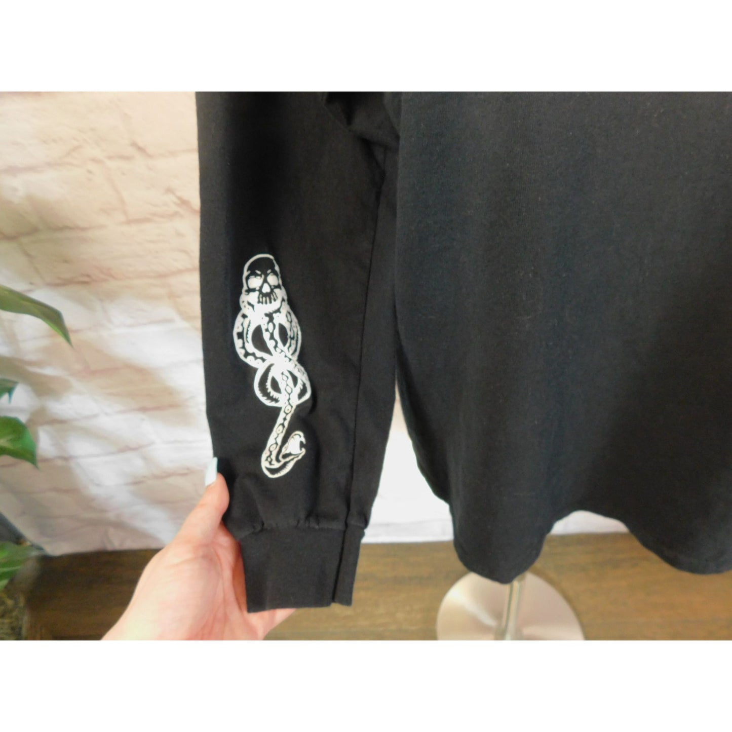 Chemise à manches longues Borgin & Burkes Harry Potter en coton épais noir M