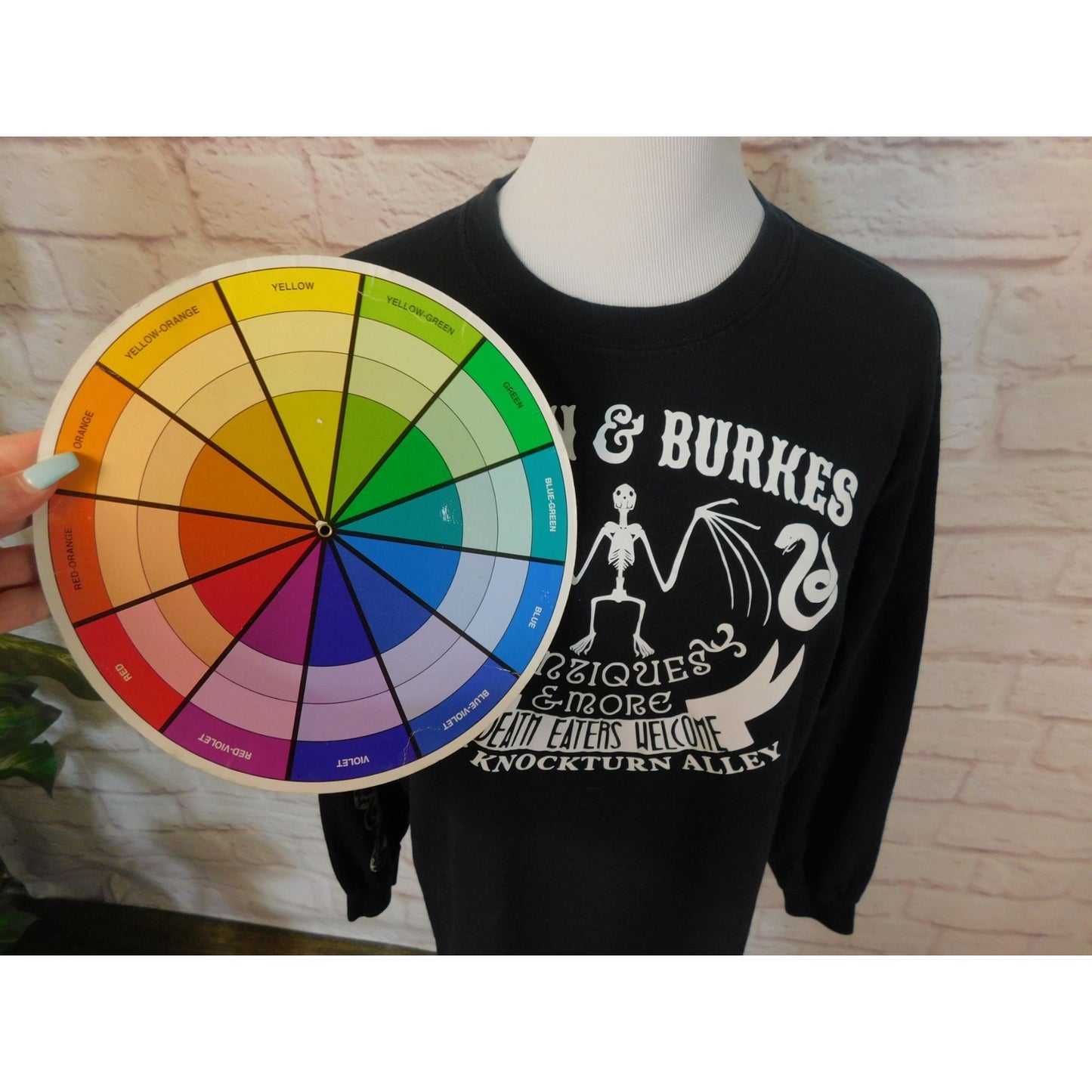 Chemise à manches longues Borgin & Burkes Harry Potter en coton épais noir M
