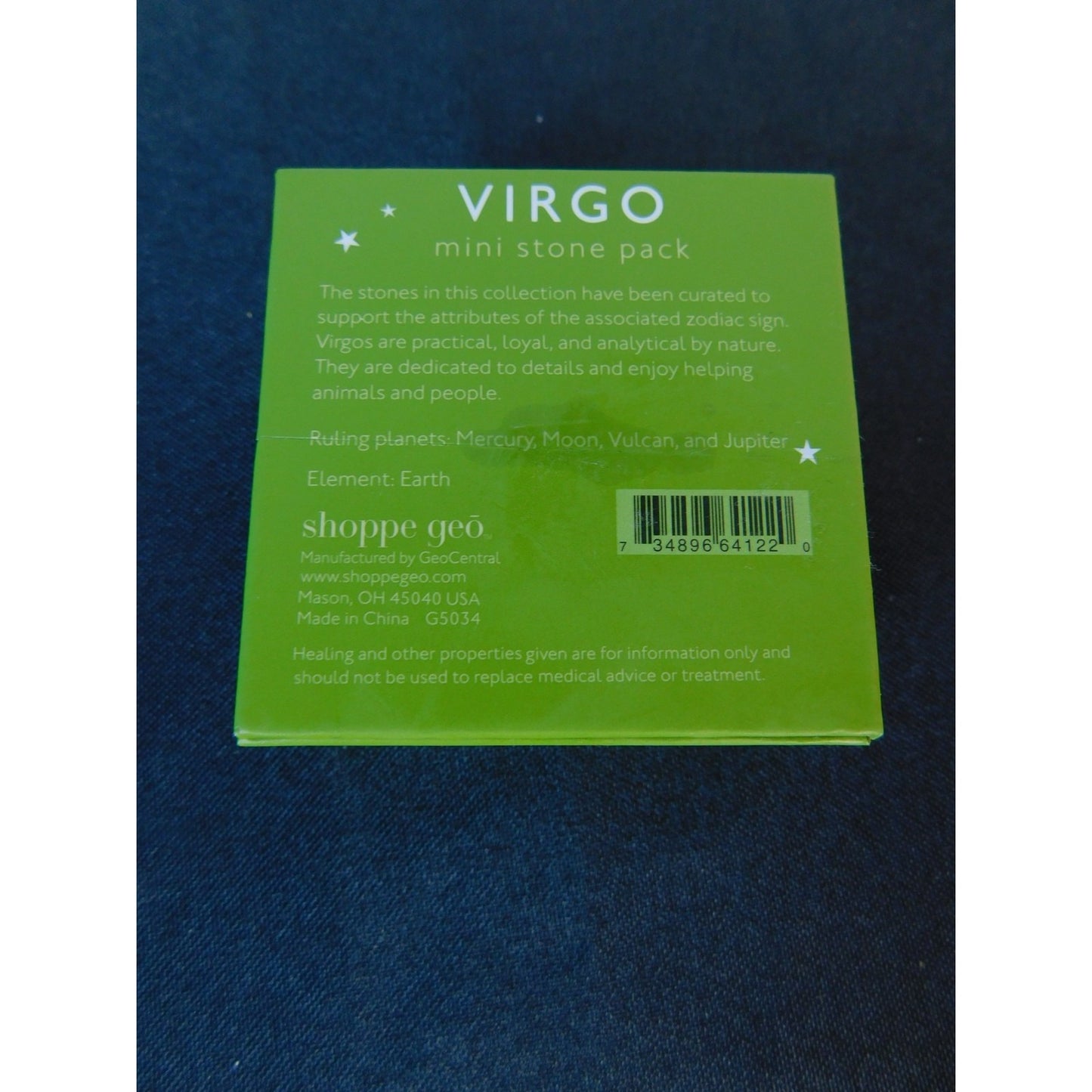 Virgo Zodiac Mini Stone Pack Clear Quartz Jasper Astrology Healing Crystal Gift