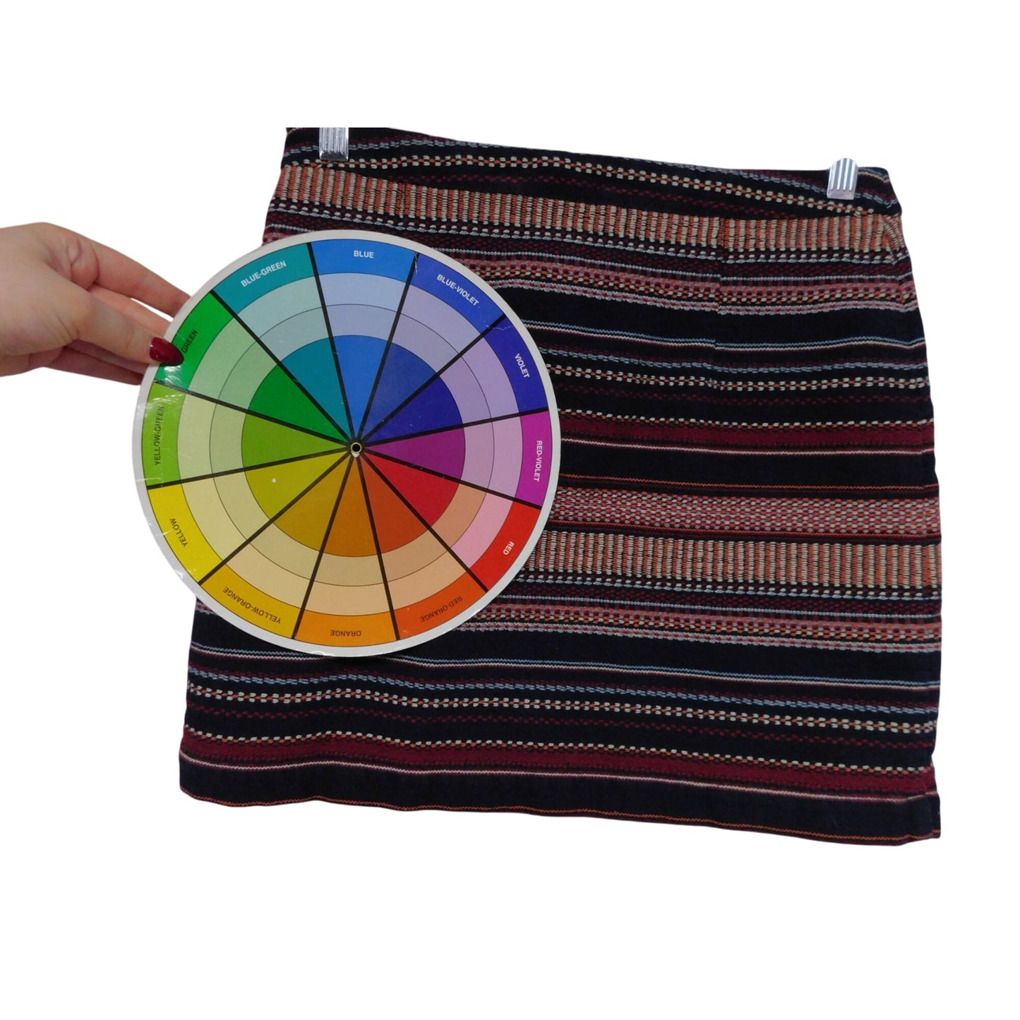 Hollister Rainbow Striped Mini Skirt S - Cotton Boho - Excellent