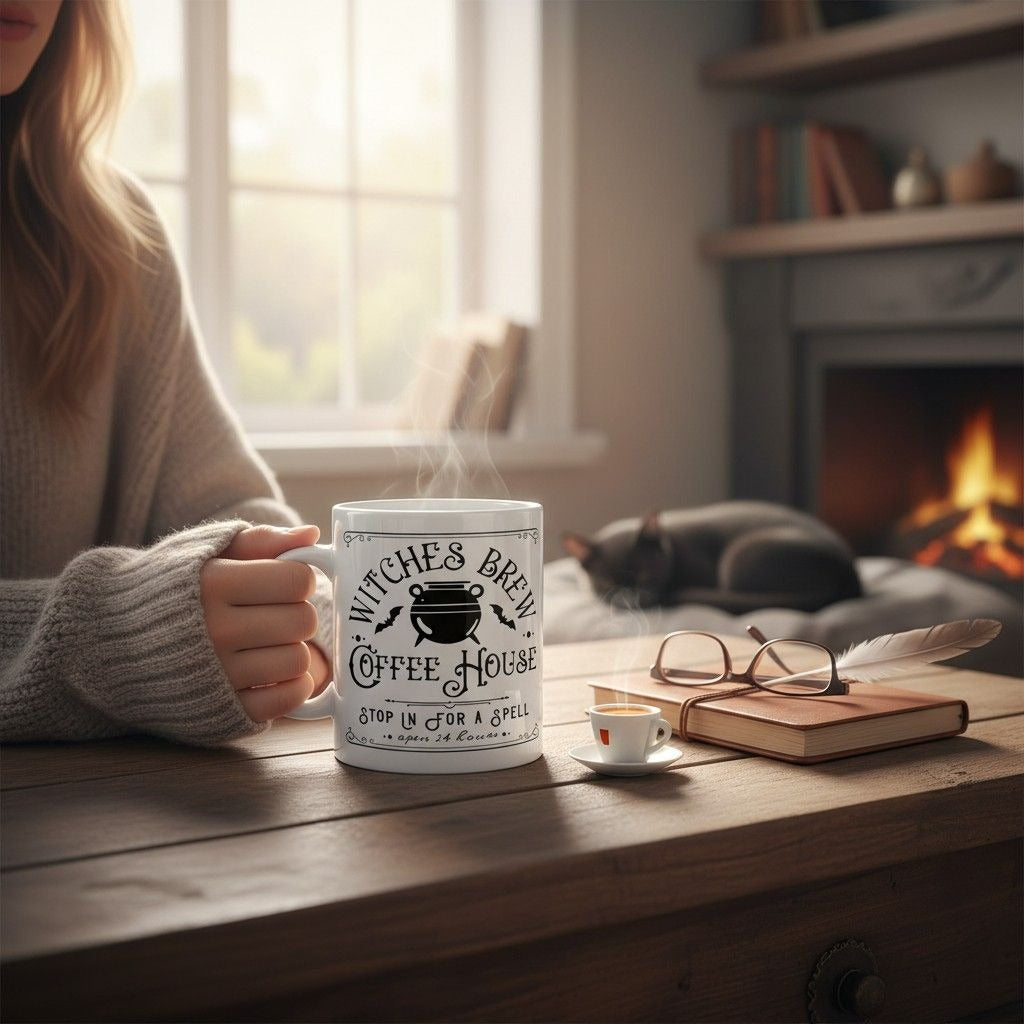 Witches Brew Coffee House Mug 11oz - Cauldron Ceramic - New