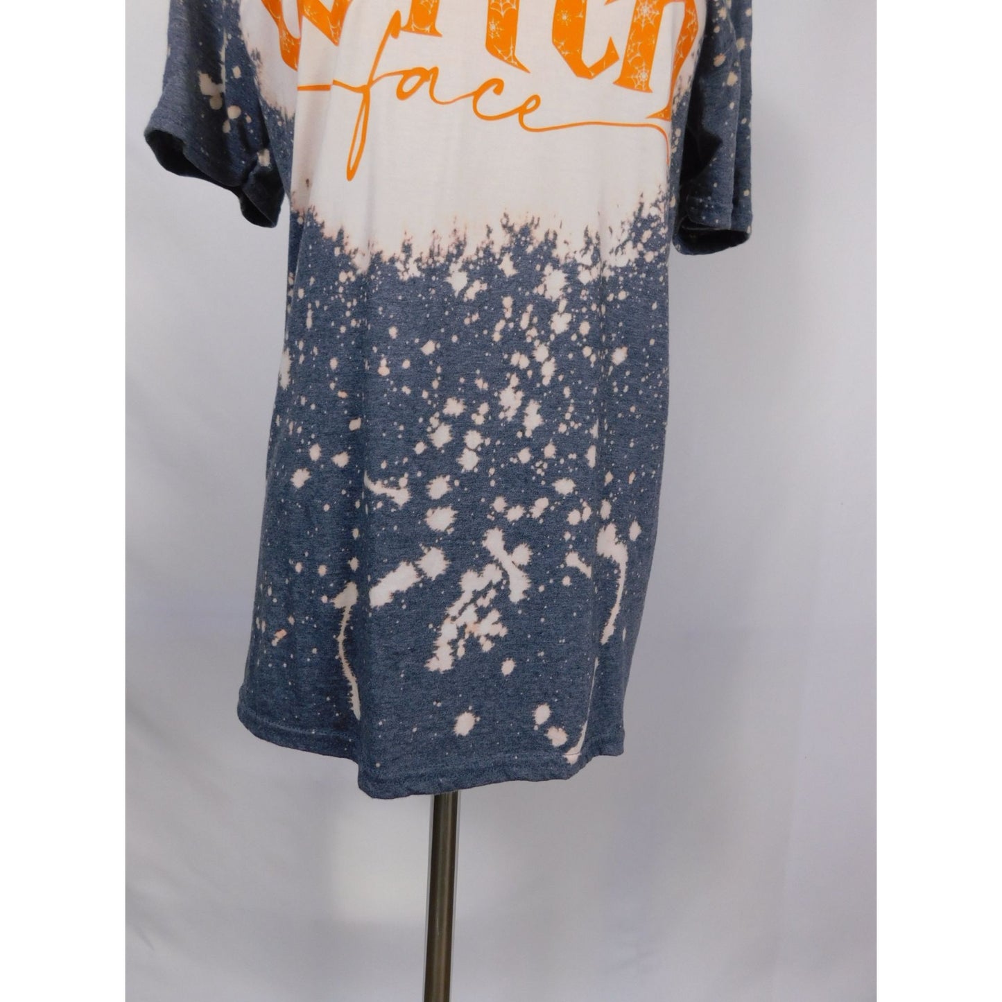Resting Witch Face Bleach Splatter T-Shirt Women S Gildan Softstyle Cotton Blend