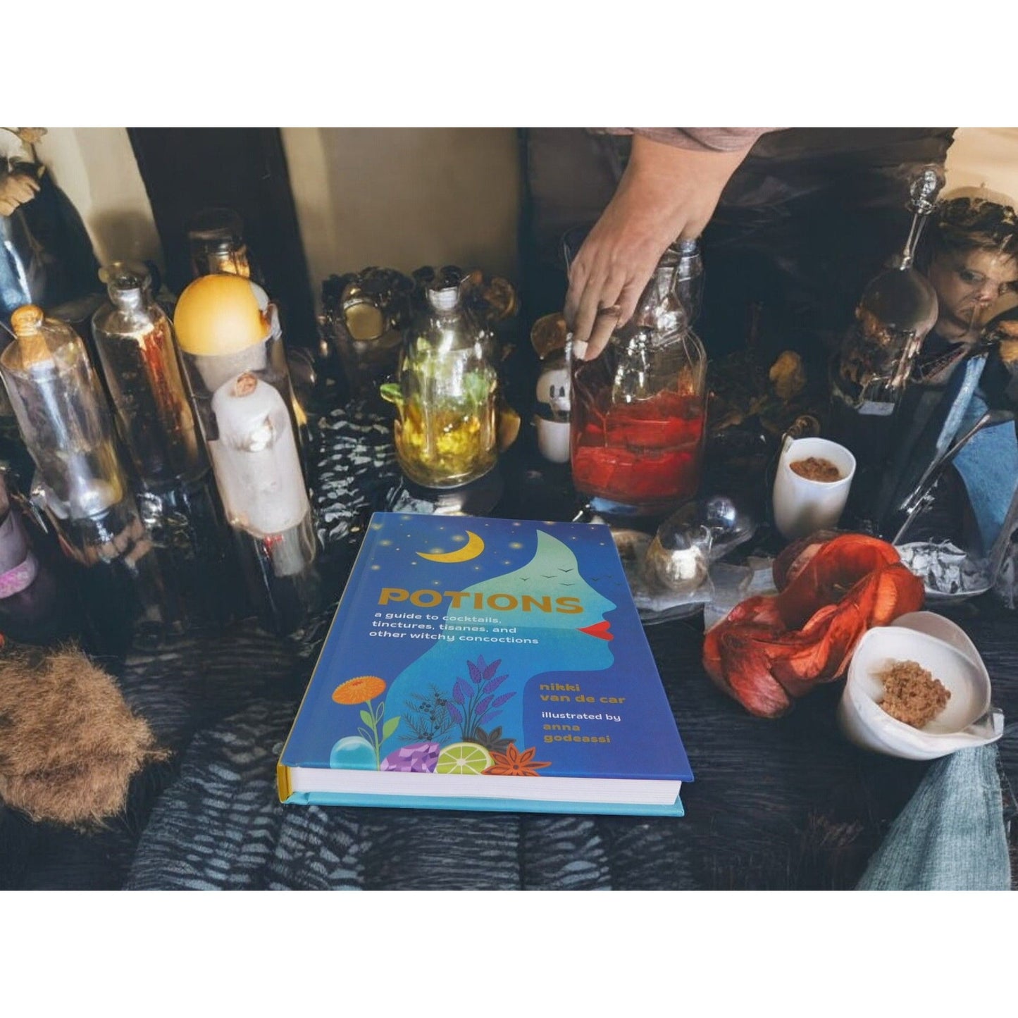 Potions: Witchy Cocktails, Tinctures, & Tisanes HC Book by Nikki Van De Car New