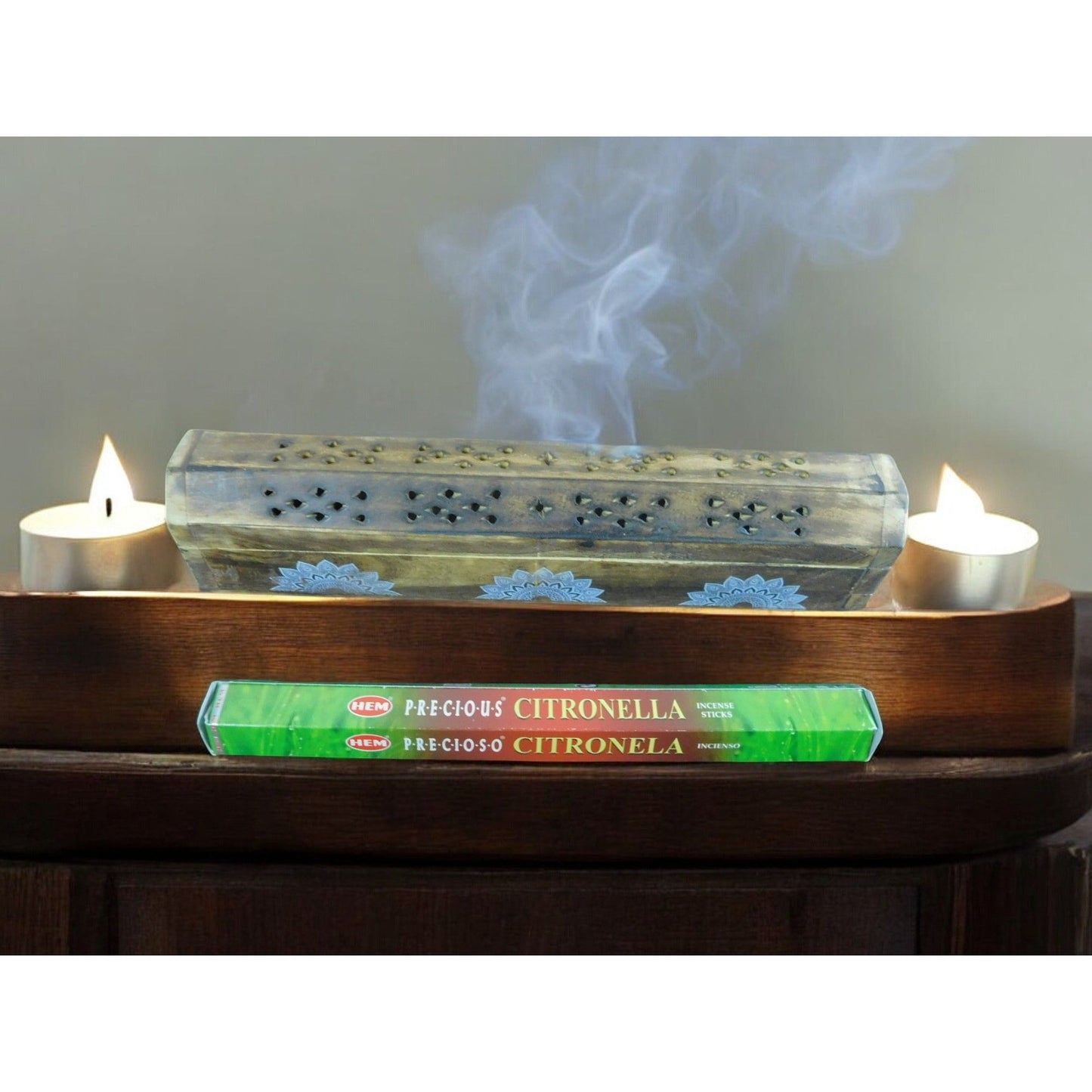 HEM Citronnelle 20 bâtons d'encens Arôme naturel Relaxation et insectifuge