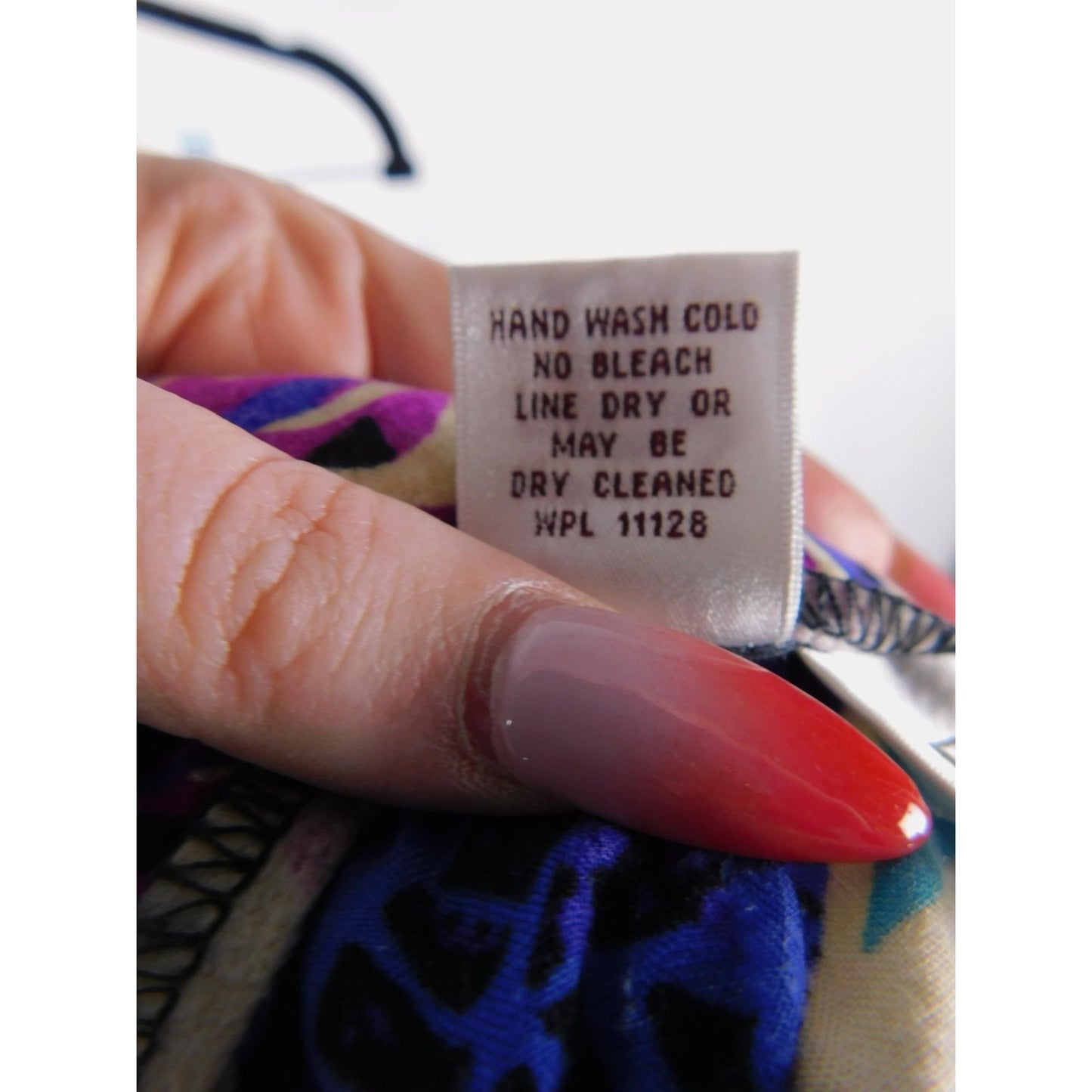 Vtg Worthington Blue Floral Pleated Skirt 8 USA 90s