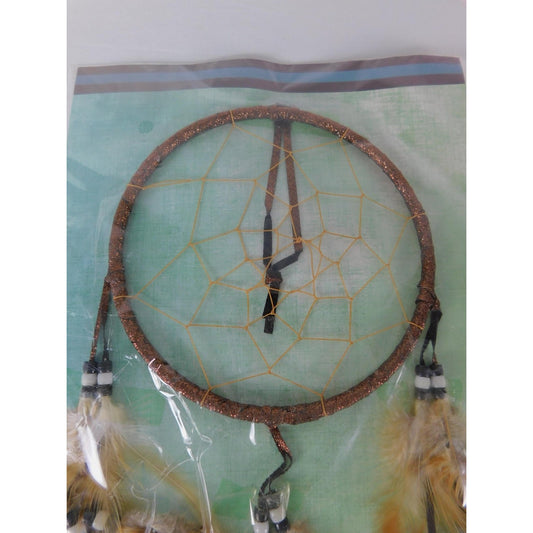 St. Joseph's Indian School Brown Feather Dreamcatcher Wall Hanging Decor Boho
