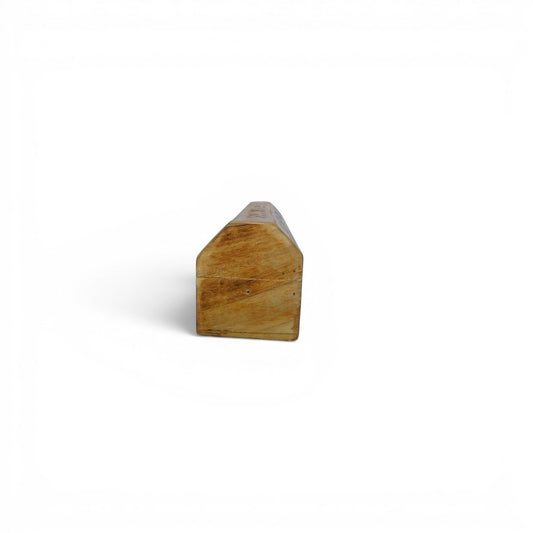 The Witches' Quest handcrafted wooden incense burner box with a natural finish and floral cutout lid.