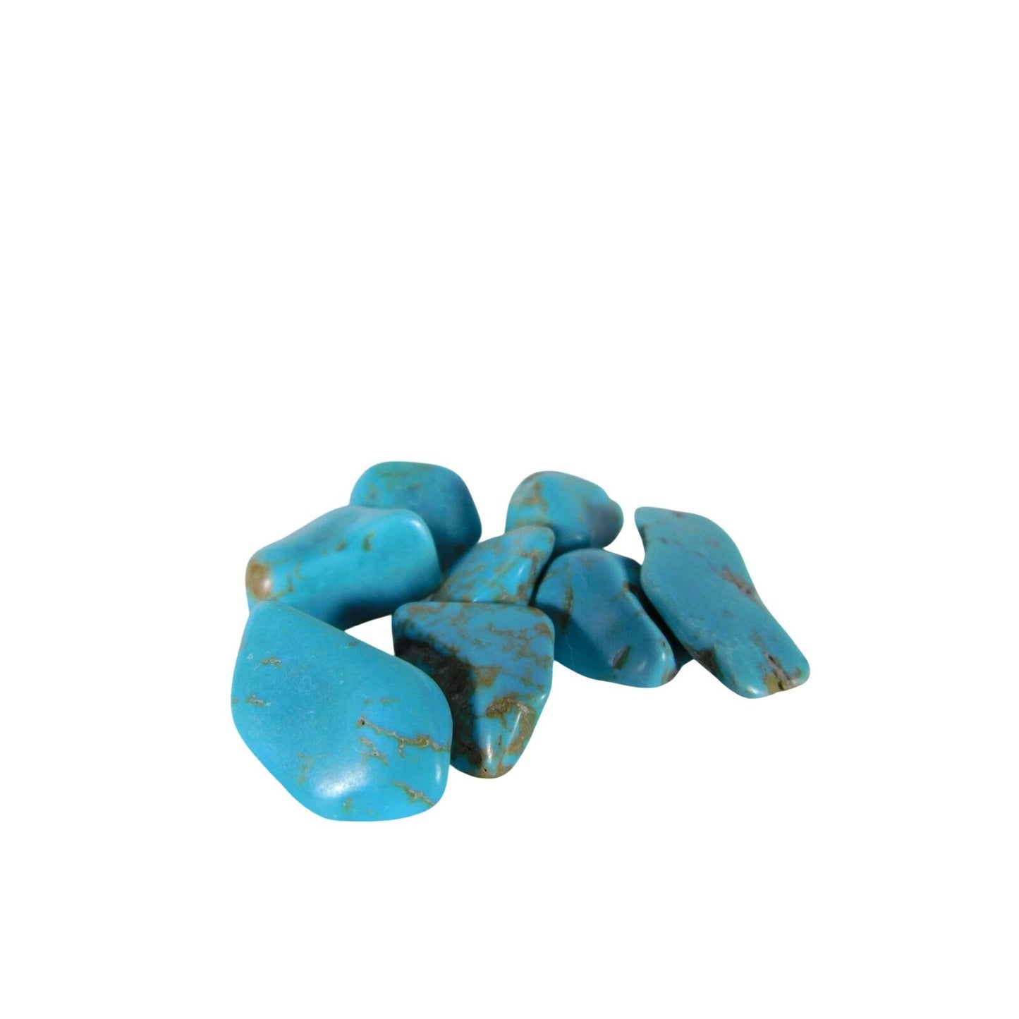 Blue Dyed Howlite Tumbled Stone Lot Turquoise Look Polished Crystal Stones