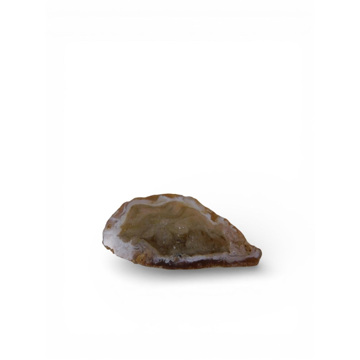 Mini Natural Brown Agate Geode Druzy Crystal Slice Witch Altar Decor Stone