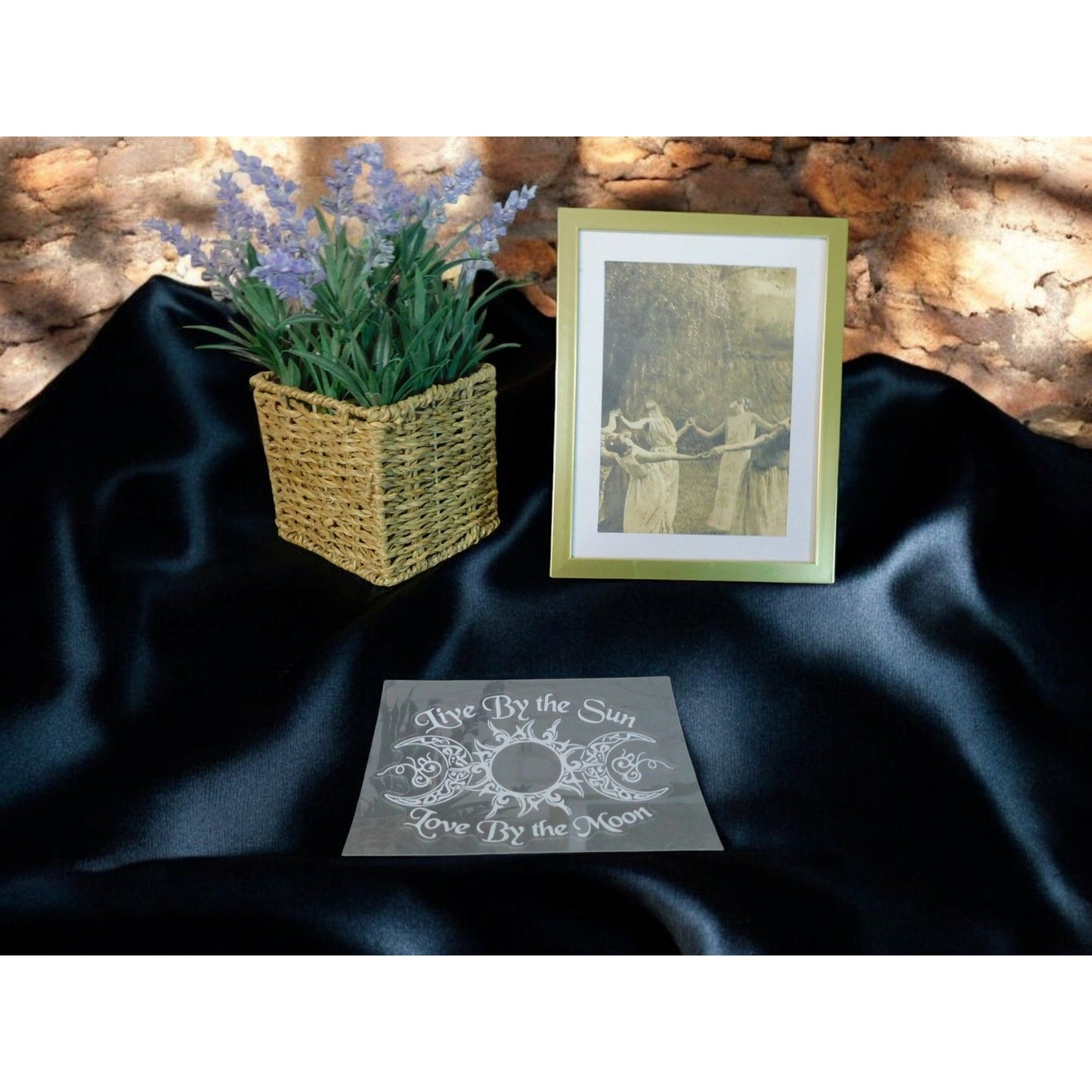 Autocollant Live By The Sun Love By The Moon pour voiture, ordinateur portable et décoration intérieure