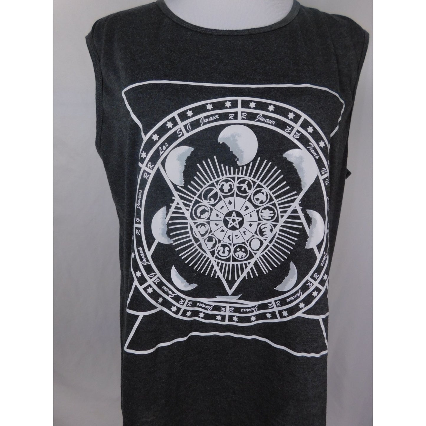 Celestial Mandala Sleeveless Tank Top Unisex Witchcore Dark Moon Phases