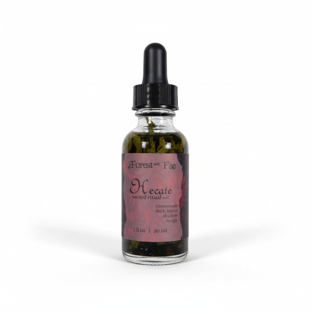 Hecate Ritual Oil 1oz Glass - Crossroads & Protection