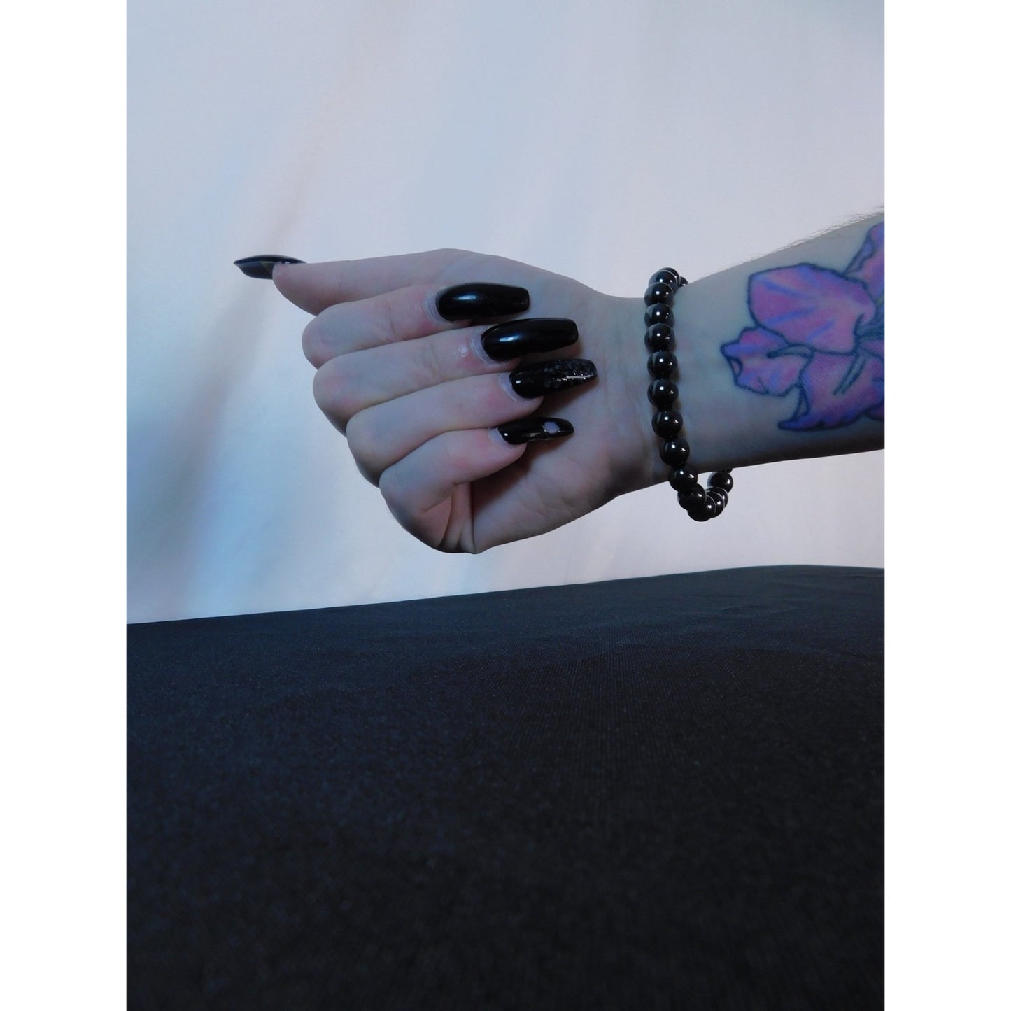 Hematite Stretch Bracelet Unisex Grounding Protection Strength Crystal Jewelry