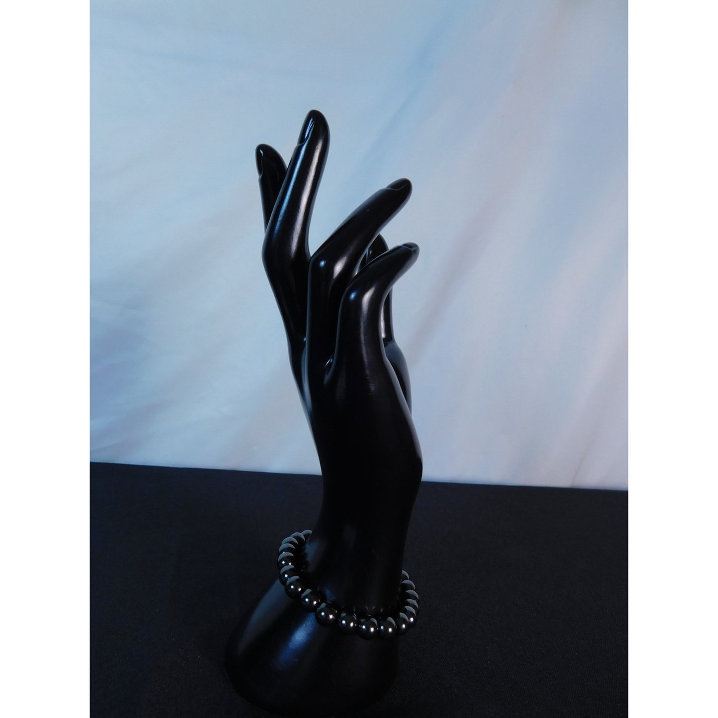 Hematite Stretch Bracelet Unisex Grounding Protection Strength Crystal Jewelry