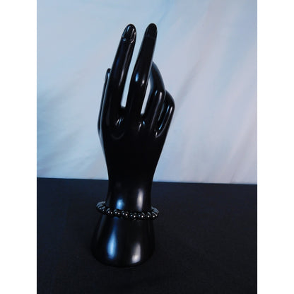 Hematite Stretch Bracelet Unisex Grounding Protection Strength Crystal Jewelry