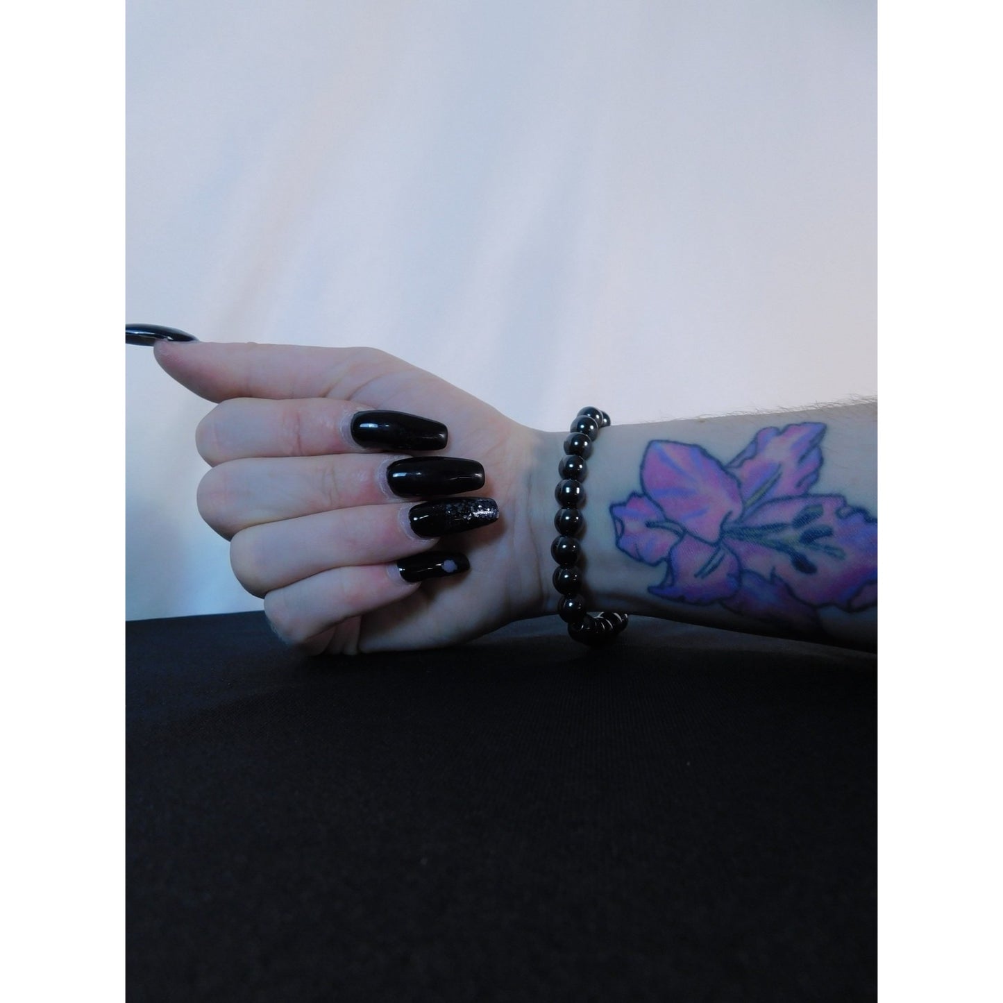 Hematite Stretch Bracelet Unisex Grounding Protection Strength Crystal Jewelry