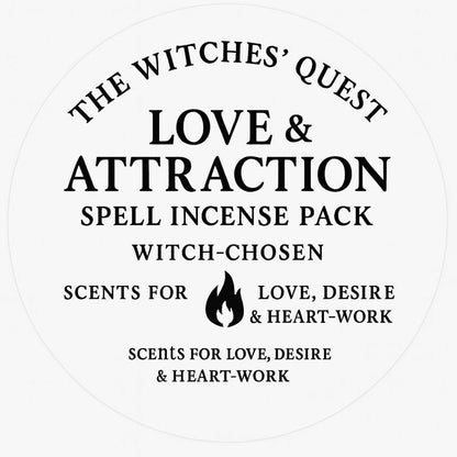 Hem Love & Attraction Spell Incense Sticks Pack 5 Scents Witchy Altar Decor