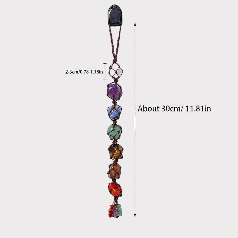Chakra Healing Gemstone Crystals Hanging Decor With 7 Stones For Spiritual Energy & Meditation