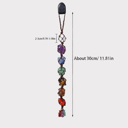 Chakra Healing Gemstone Crystals Hanging Decor With 7 Stones For Spiritual Energy & Meditation