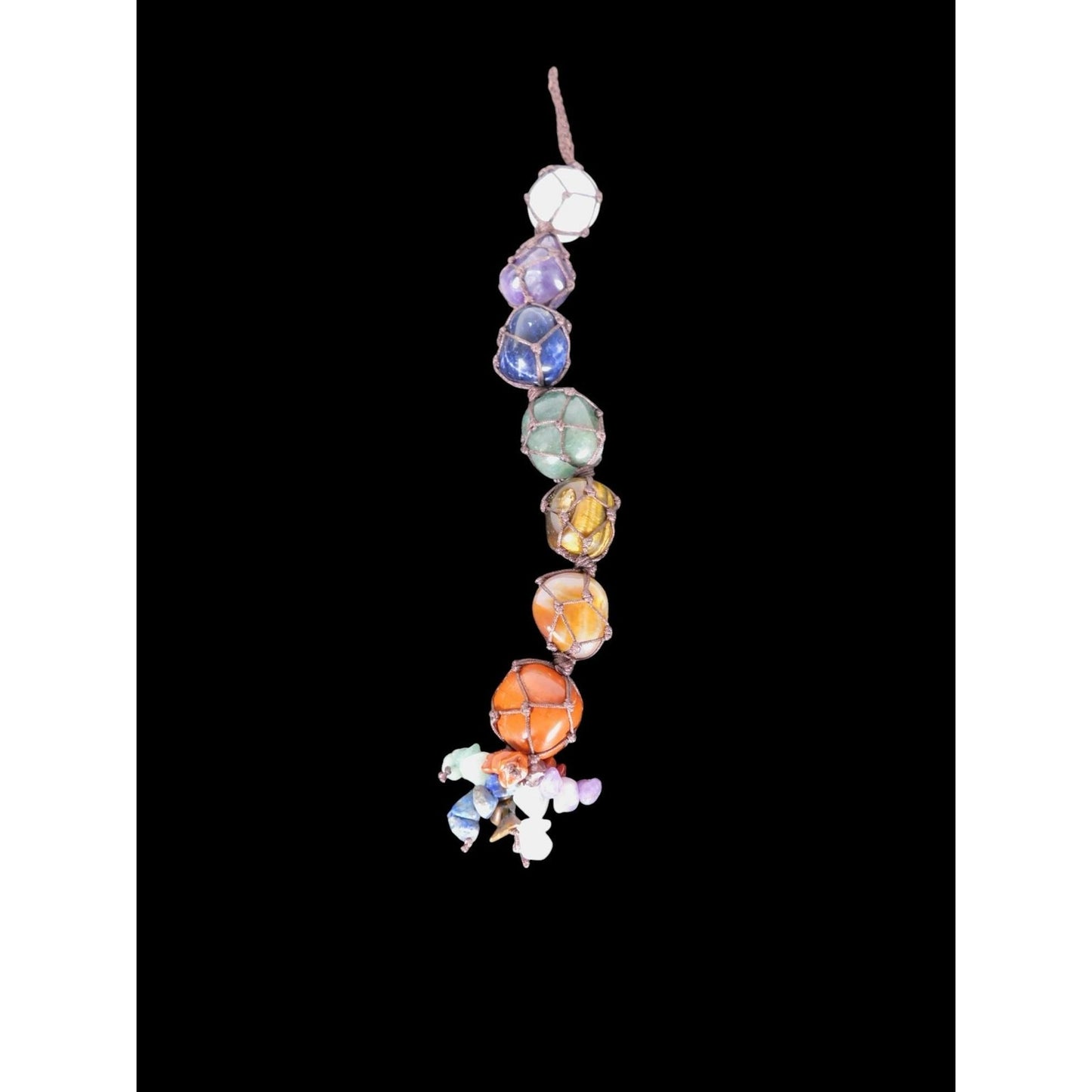 Chakra Healing Gemstone Crystals Hanging Decor With 7 Stones For Spiritual Energy & Meditation