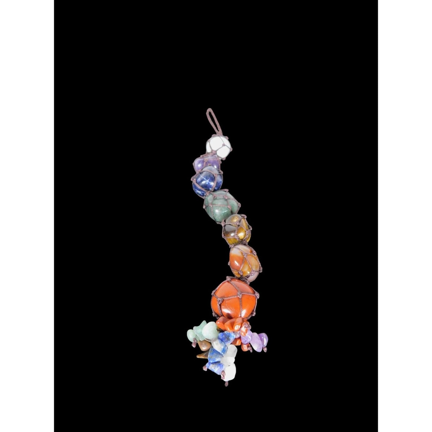 Chakra Healing Gemstone Crystals Hanging Decor With 7 Stones For Spiritual Energy & Meditation