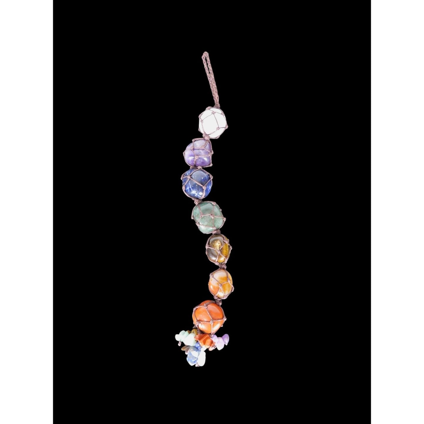 Chakra Healing Gemstone Crystals Hanging Decor With 7 Stones For Spiritual Energy & Meditation