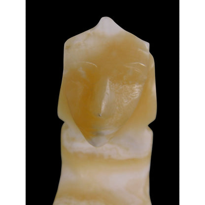 Egyptian Marble Statues Set Sphinx & Nefertiti Bust Altar Decor