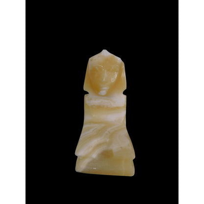 Egyptian Marble Statues Set Sphinx & Nefertiti Bust Altar Decor