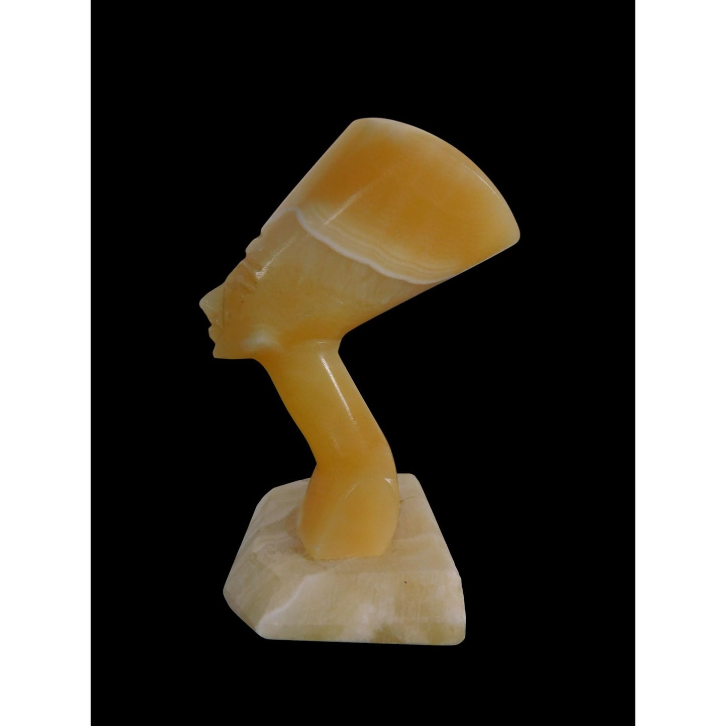 Egyptian Marble Statues Set Sphinx & Nefertiti Bust Altar Decor