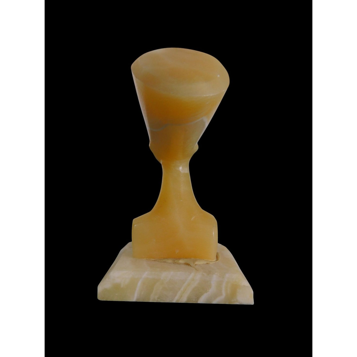 Egyptian Marble Statues Set Sphinx & Nefertiti Bust Altar Decor