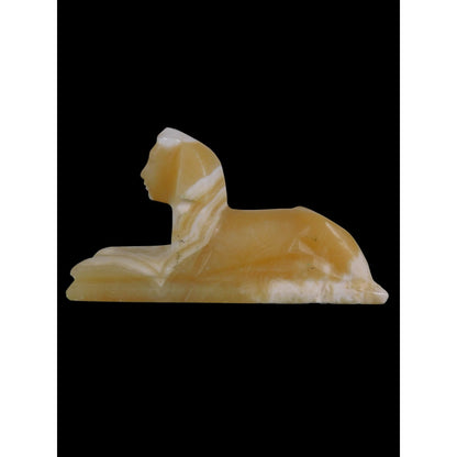 Egyptian Marble Statues Set Sphinx & Nefertiti Bust Altar Decor