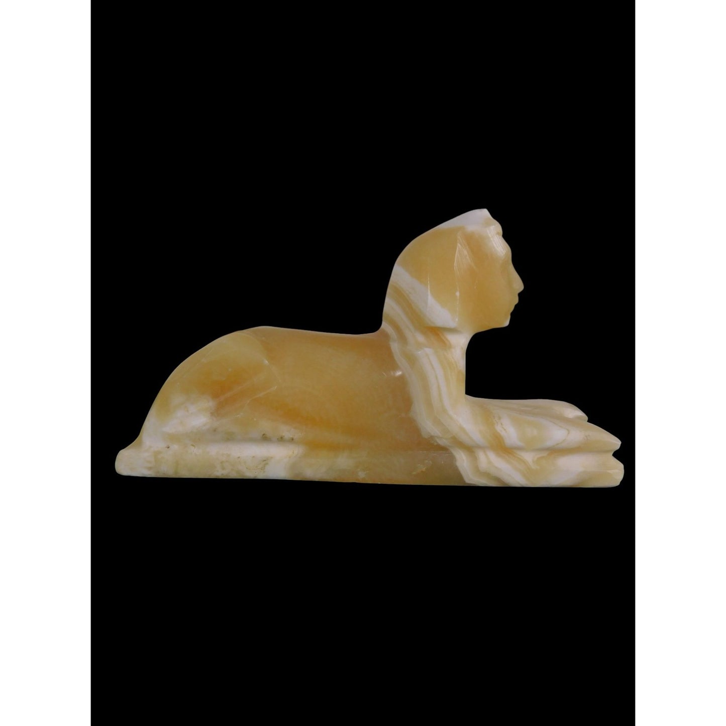 Egyptian Marble Statues Set Sphinx & Nefertiti Bust Altar Decor