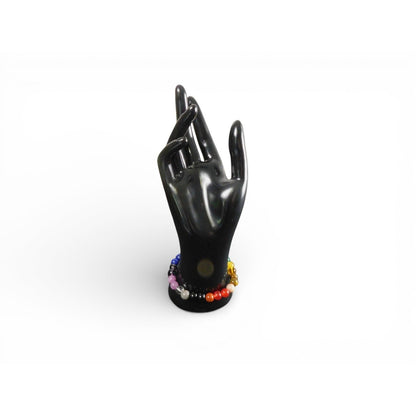 Colorful 8mm Chakra Stone Multicolor Bracelet Elastic Stretch