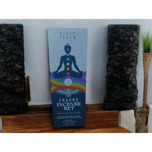 Coffret d'encens Seven Chakra pour la méditation et la relaxation 140 bâtons