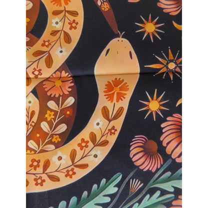 Bohemian Snake & Botanical Tarot Cloth 19" Square