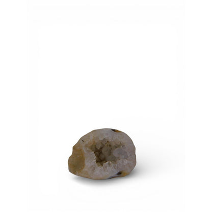 Small Natural White Quartz Geode Druzy Crystal Hollow Nodule Witchy Altar Decor