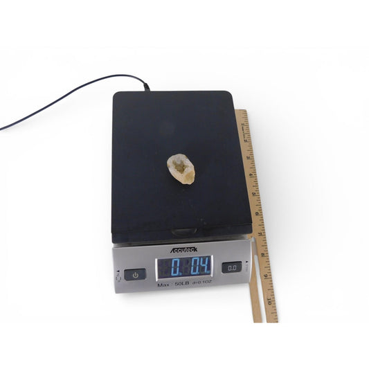 Small Natural White Quartz Geode Druzy Crystal Hollow Nodule Witchy Altar Decor