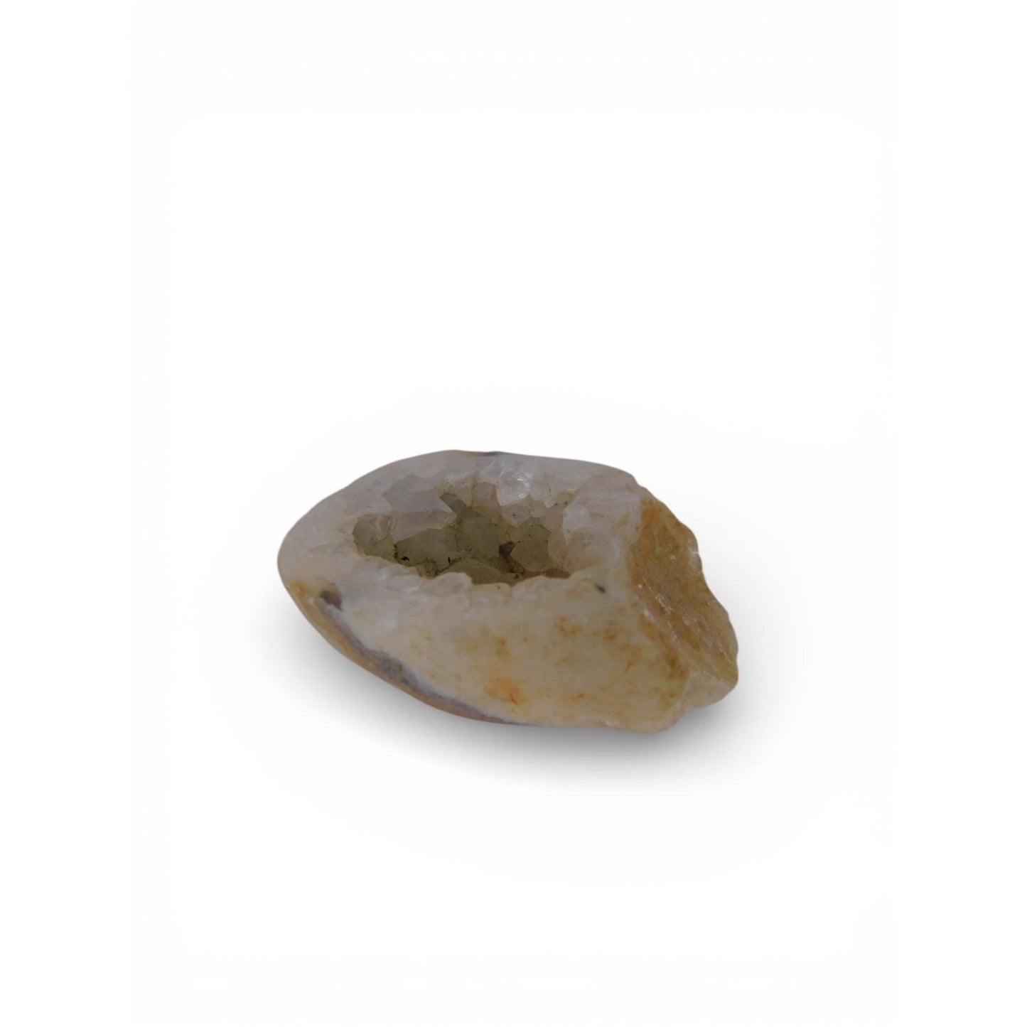 Small Natural White Quartz Geode Druzy Crystal Hollow Nodule Witchy Altar Decor