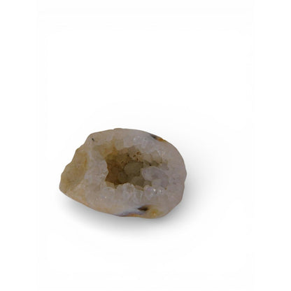 Small Natural White Quartz Geode Druzy Crystal Hollow Nodule Witchy Altar Decor