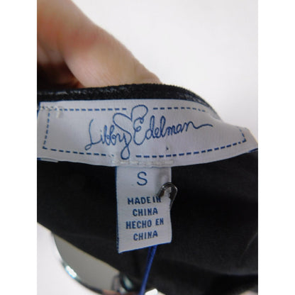 Libby Edelman Black Faux Fur Jacket S - Shaggy Leather Look - New